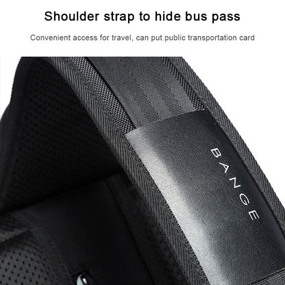 BANGE แฟชั่นกระเป๋าสะพายลำลองกลางแจ้ง USB กระเป๋าคาดหน้าอก, USB Chest Bag