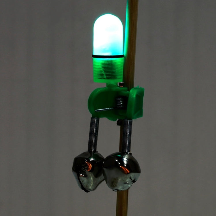 10 ชิ้น อุปกรณ์ตกปลา คลิประฆังคู่ ประมง สัญญาณเตือนกัดพร้อมไฟกลางคืน LED, Fishing Alarm Bells