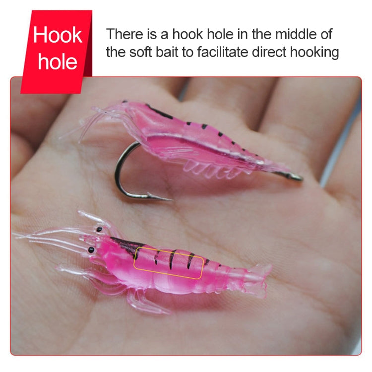 10 ชิ้น 4 เซนติเมตร ตกปลา เหยื่อกุ้งเทียมนุ่มเหยื่อ Popper Poper เหยื่อพร้อมตะขอ, Artificial Shrimp with Hook, Luminous Shrimp with Hook, Pink Shrimp with Hook, Green Shrimp with Hook, Transparent Shrimp with Hook