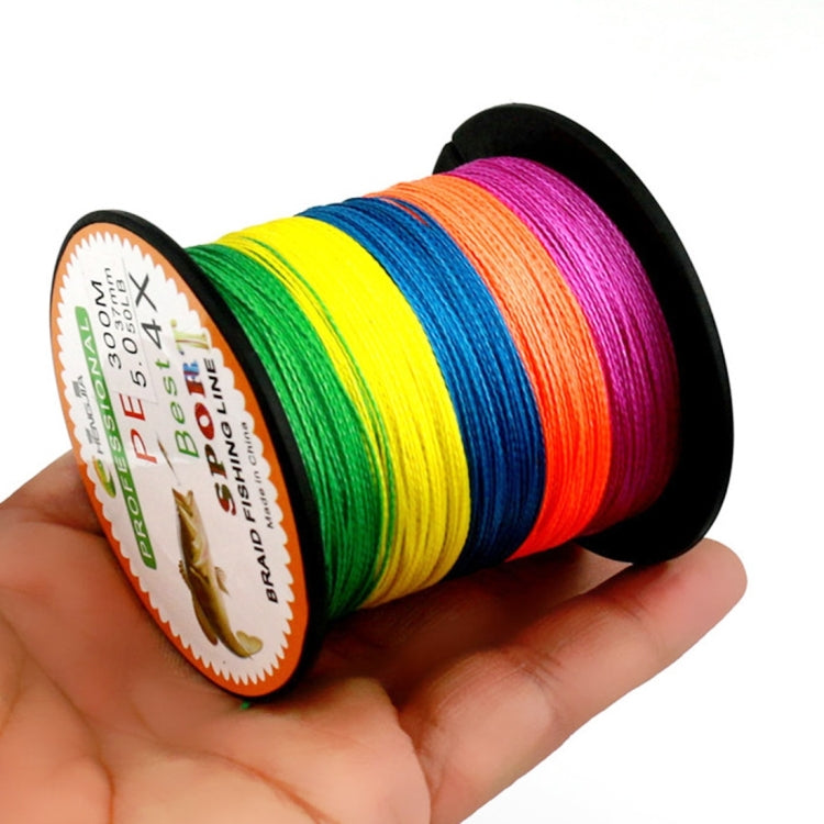 HENGJIA สีสัน 3.0 #0.28 มม.38LB 15.8 กก.ความตึงเครียด 300 M Extra Strong 4 หุ้น Braid PE สายตกปลา Kite Line, 3.0# 0.28mm 38LB