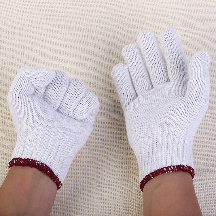 12 คู่วัสดุแรงงานถุงมือเส้นด้ายฝ้ายป้องกันการสึกหรอระบายอากาศได้, 12 Pairs