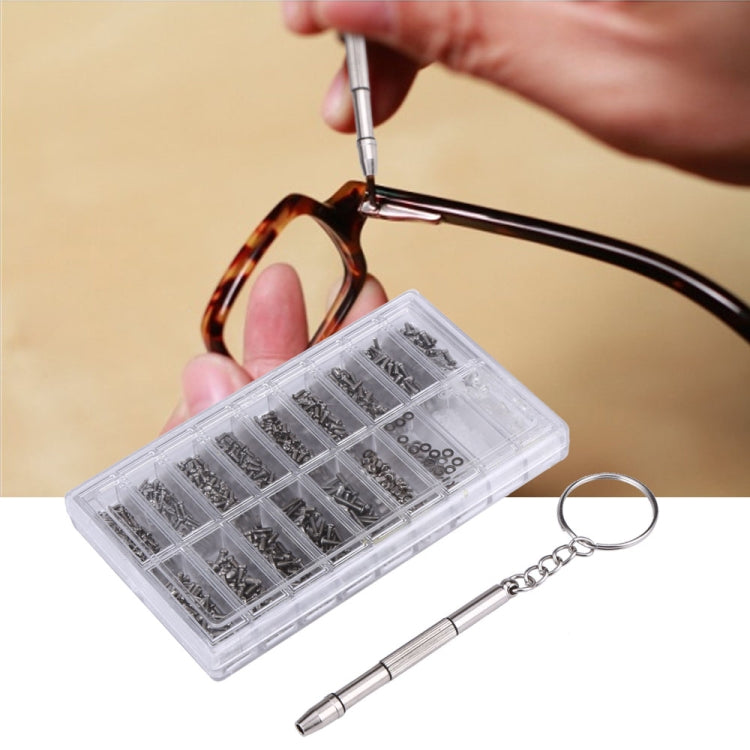 1,000 ชิ้นนาฬิกาแว่นกันแดดแว่นตาสกรูน็อตชุดซ่อมด้วยไขควง, Sunglass Spectacles Screws