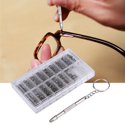 1,000 ชิ้นนาฬิกาแว่นกันแดดแว่นตาสกรูน็อตชุดซ่อมด้วยไขควง, Sunglass Spectacles Screws