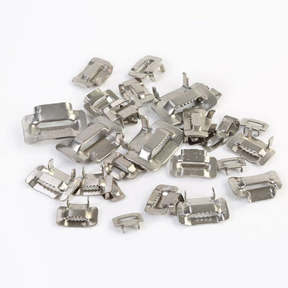 100 ชิ้น 12.7 มิลลิเมตร 304 สแตนเลสสตีลล็อคประเภทสายห่อ Bundle Buckle, 12.7mm