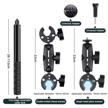 รถจักรยานยนต์ Dual-headsCrab & Single Heads Clamps แฮนด์บาร์ติดไม้เซลฟี่แบบคงที่, Dual-heads Crab & Single Heads Crab