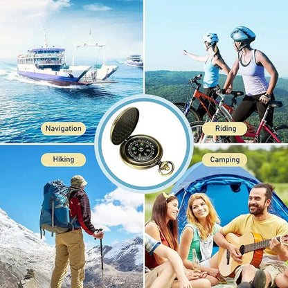 Nisa J35A เข็มทิศนาฬิกาโลหะพลิกโบราณ, J35A