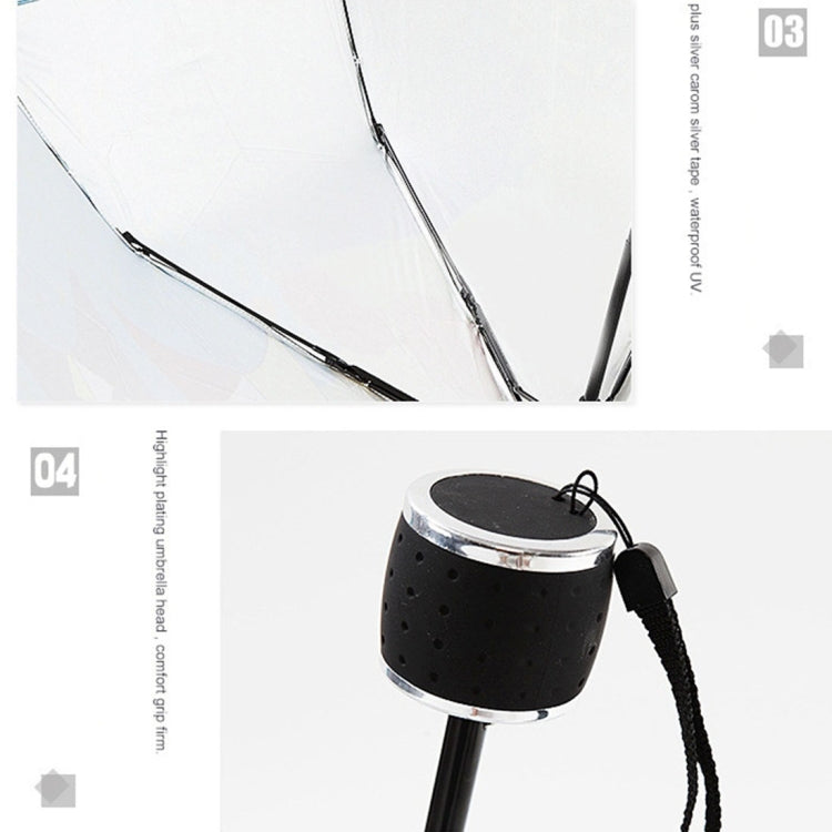 Creative Fresh Style สามพับเทปเงินป้องกันรังสีอัลตราไวโอเลตร่มบังแดด