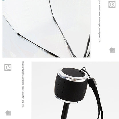 Creative Fresh Style สามพับเทปเงินป้องกันรังสีอัลตราไวโอเลตร่มบังแดด