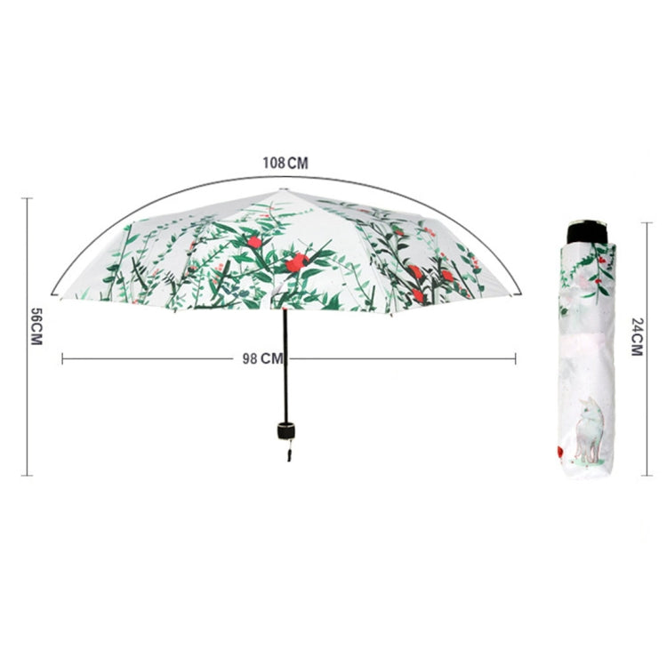 Creative Fresh Style สามพับเทปเงินป้องกันรังสีอัลตราไวโอเลตร่มบังแดด