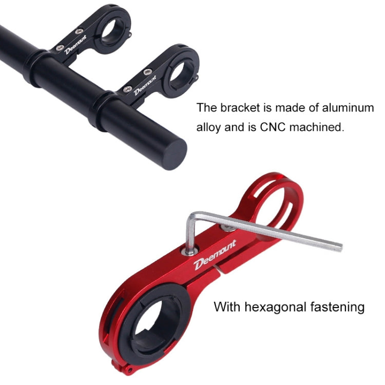 HLD-208 จักรยานเสือภูเขาอลูมิเนียมอัลลอยด์Handlebar ExtensionกรอบไฟฉายBracket, Alloy Red