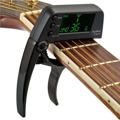 คลิปจูนเนอร์กีต้าร์มืออาชีพ,Loftstyle Chromatic Clip-on Tuner พร้อมจอ LCD แบบหมุนได้จอแสดงผลคาโปกีตาร์มือเดียว