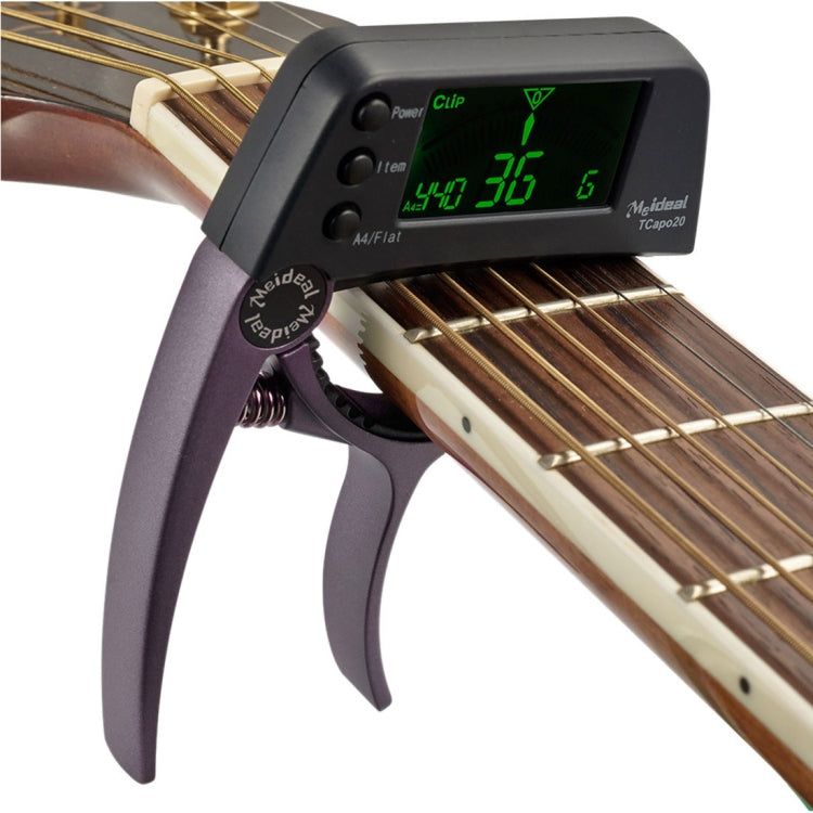 คลิปจูนเนอร์กีต้าร์มืออาชีพ,Loftstyle Chromatic Clip-on Tuner พร้อมจอ LCD แบบหมุนได้จอแสดงผลคาโปกีตาร์มือเดียว