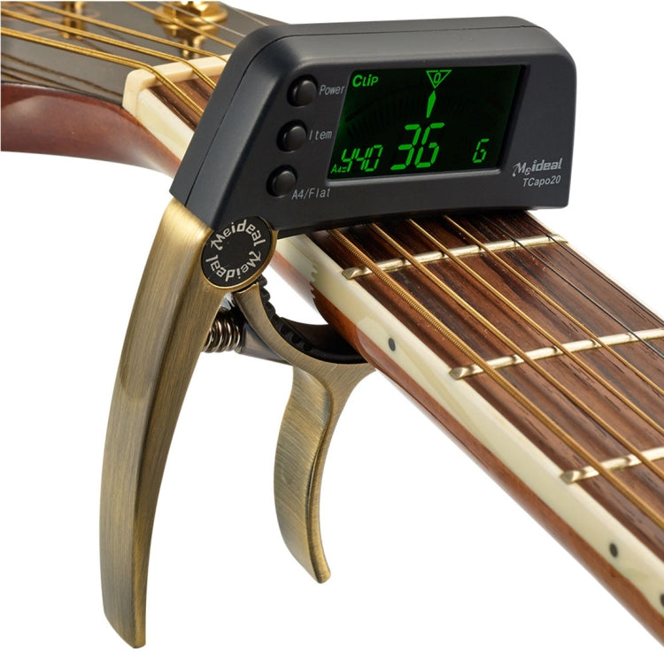 คลิปจูนเนอร์กีต้าร์มืออาชีพ,Loftstyle Chromatic Clip-on Tuner พร้อมจอ LCD แบบหมุนได้จอแสดงผลคาโปกีตาร์มือเดียว
