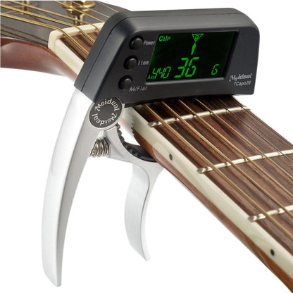 คลิปจูนเนอร์กีต้าร์มืออาชีพ,Loftstyle Chromatic Clip-on Tuner พร้อมจอ LCD แบบหมุนได้จอแสดงผลคาโปกีตาร์มือเดียว