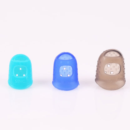 10 ชิ้นกีตาร์อูคูเลเล่เครื่องสายเครื่องสายป้องกันนิ้วป้องกันความเจ็บปวดนิ้วหมวกในการจัดส่งสีสุ่ม (ขนาด: L), Size: L