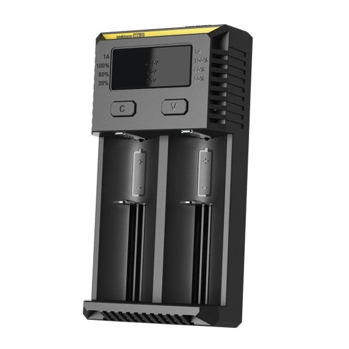 NITECORE NEW i2 Intelligent Digi Smart Charger พร้อมไฟ LED สำหรับแบตเตอรี่ 14500, 16340 (RCR123), 18650, 22650, 26650, Ni-MH และ Ni-Cd (AA, AAA), NEW i2