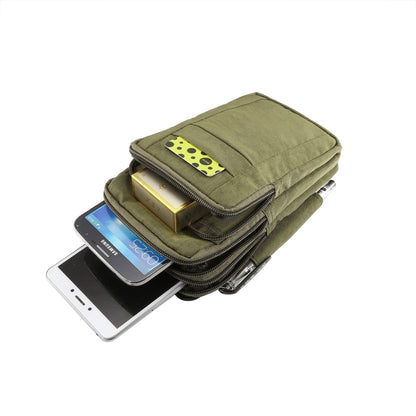 โทรศัพท์กลางแจ้งกระเป๋าถือกระเป๋าไนลอนCrossbodyไหล่โทรศัพท์มือถือHolsterเข็มขัดเอวกระเป๋าสตางค์กระเป๋าCarabiner
