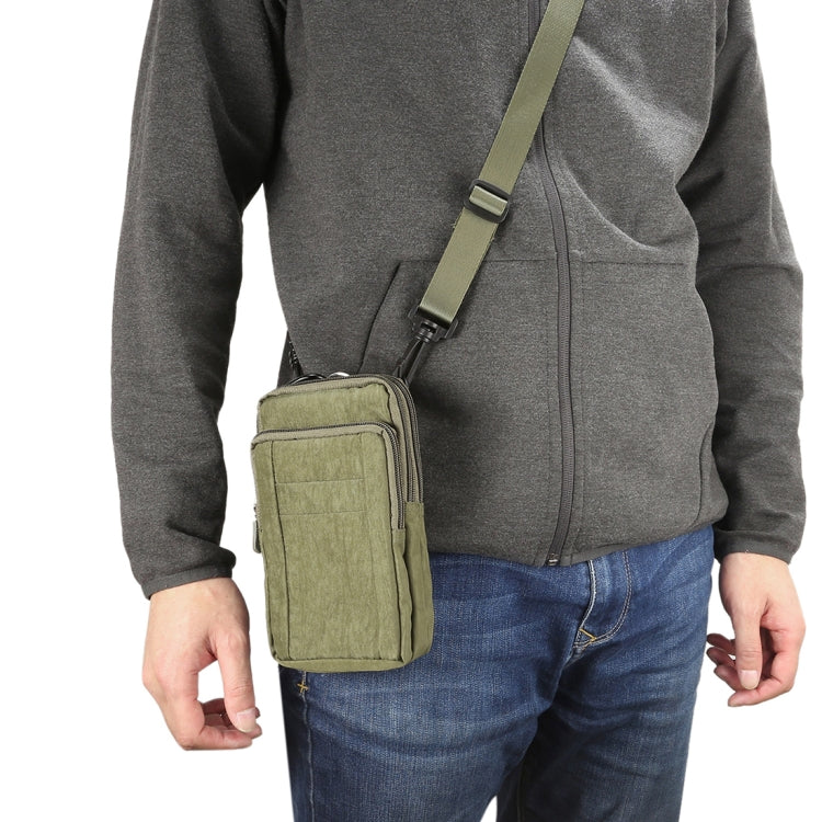 โทรศัพท์กลางแจ้งกระเป๋าถือกระเป๋าไนลอนCrossbodyไหล่โทรศัพท์มือถือHolsterเข็มขัดเอวกระเป๋าสตางค์กระเป๋าCarabiner