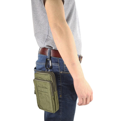 โทรศัพท์กลางแจ้งกระเป๋าถือกระเป๋าไนลอนCrossbodyไหล่โทรศัพท์มือถือHolsterเข็มขัดเอวกระเป๋าสตางค์กระเป๋าCarabiner