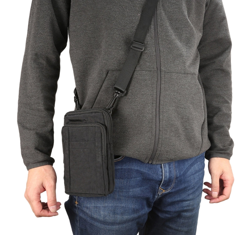 โทรศัพท์กลางแจ้งกระเป๋าถือกระเป๋าไนลอนCrossbodyไหล่โทรศัพท์มือถือHolsterเข็มขัดเอวกระเป๋าสตางค์กระเป๋าCarabiner