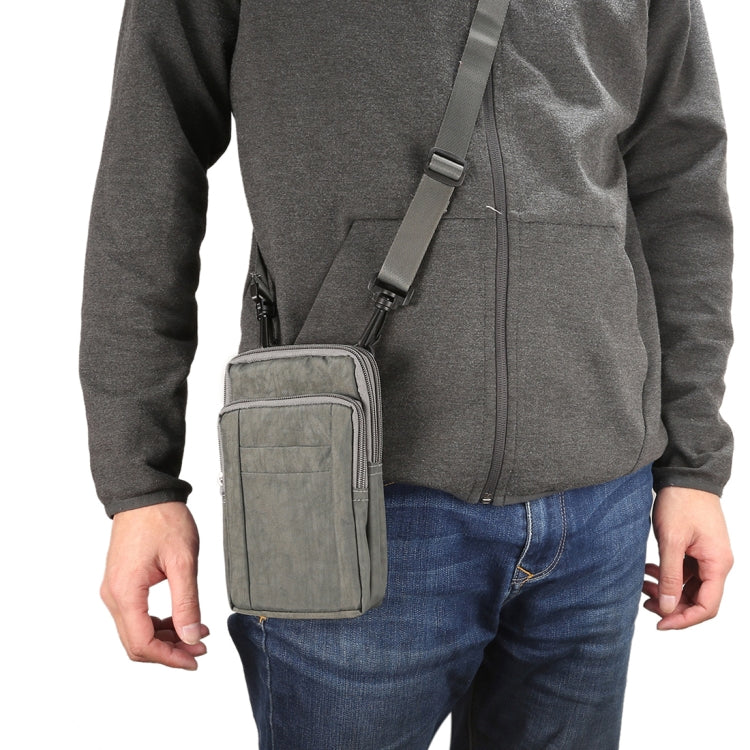 โทรศัพท์กลางแจ้งกระเป๋าถือกระเป๋าไนลอนCrossbodyไหล่โทรศัพท์มือถือHolsterเข็มขัดเอวกระเป๋าสตางค์กระเป๋าCarabiner