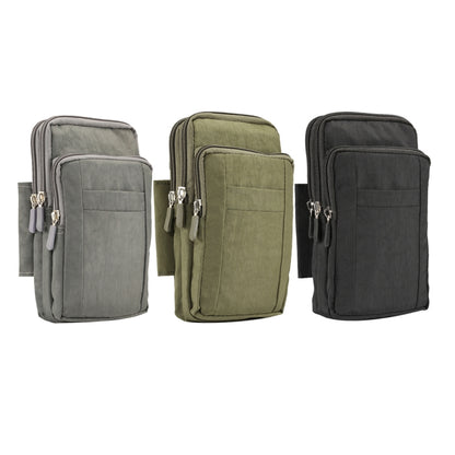 โทรศัพท์กลางแจ้งกระเป๋าถือกระเป๋าไนลอนCrossbodyไหล่โทรศัพท์มือถือHolsterเข็มขัดเอวกระเป๋าสตางค์กระเป๋าCarabiner