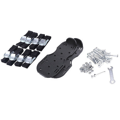 สวน สนามหญ้า เครื่องมือทำสวน Grass Ripper Spiked Shoes พร้อมหัวเข็มขัดโลหะ 8 อัน, With 8 Metal Buckles (Black), With 8 Metal Buckles (Green)