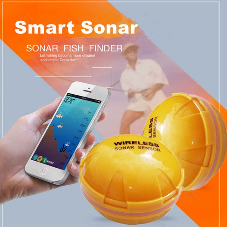 บลูทูธเครื่องตรวจจับปลา 125KHz SONAR SENSOR 0.6-36m ความลึก Locator ปลา Finder ALARM สำหรับ iOS และ Android โทรศัพท์มือถือ, Operating Range: 0.6-36m