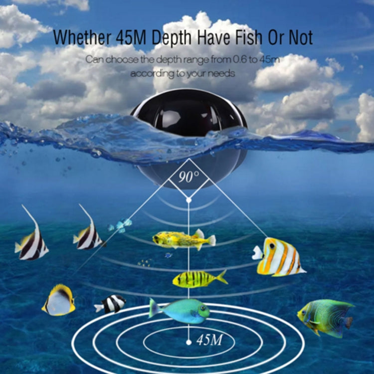 XJ-01 เครื่องตรวจจับปลาไร้สาย 125KHz เซ็นเซอร์โซนาร์ 0.6-36m เครื่องระบุความลึกเครื่องค้นหาปลาพร้อมหน้าจอ LCD ขนาด 2.4 นิ้วและเสาอากาศเซ็นเซอร์อุณหภูมิน้ำในตัว, XJ-01