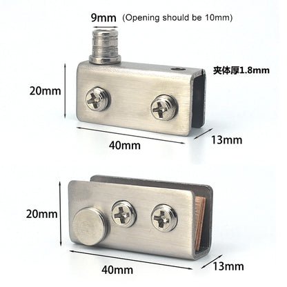 5 ชิ้นกระจกคลิปประตูเดียวสัมผัสบานพับตู้นิทรรศการ, Single