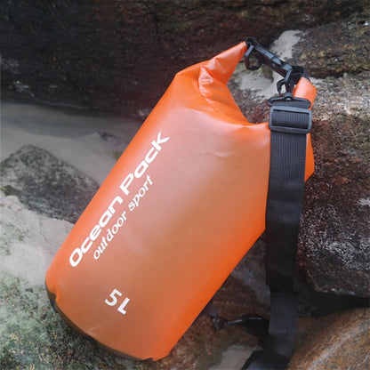 ถุงแห้งไหล่เดี่ยวกันน้ำกลางแจ้งกระสอบแห้ง PVC Barrel Bag ความจุ: 5L, 5L