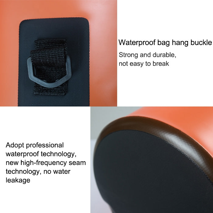 ถุงแห้งไหล่เดี่ยวกันน้ำกลางแจ้งกระสอบแห้ง PVC Barrel Bag ความจุ: 5L, 5L