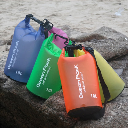 ถุงแห้งไหล่เดี่ยวกันน้ำกลางแจ้งกระสอบแห้ง PVC Barrel Bag ความจุ: 5L, 5L