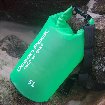 ถุงแห้งไหล่เดี่ยวกันน้ำกลางแจ้งกระสอบแห้ง PVC Barrel Bag ความจุ: 5L, 5L