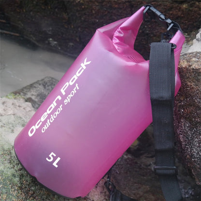 ถุงแห้งไหล่เดี่ยวกันน้ำกลางแจ้งกระสอบแห้ง PVC Barrel Bag ความจุ: 5L, 5L