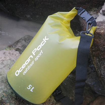 ถุงแห้งไหล่เดี่ยวกันน้ำกลางแจ้งกระสอบแห้ง PVC Barrel Bag ความจุ: 5L, 5L