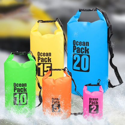 กระเป๋าสะพายไหล่เดี่ยวกันน้ำกลางแจ้งกระสอบ PVC Barrel Bag ความจุ: 10L, Capacity: 10L (Pink), Capacity: 10L (Black), Capacity: 10L (Dark Blue), Capacity: 10L (Orange), Capacity: 10L (Green), Capacity: 10L (Sky Blue), Capacity: 10L (Yellow)