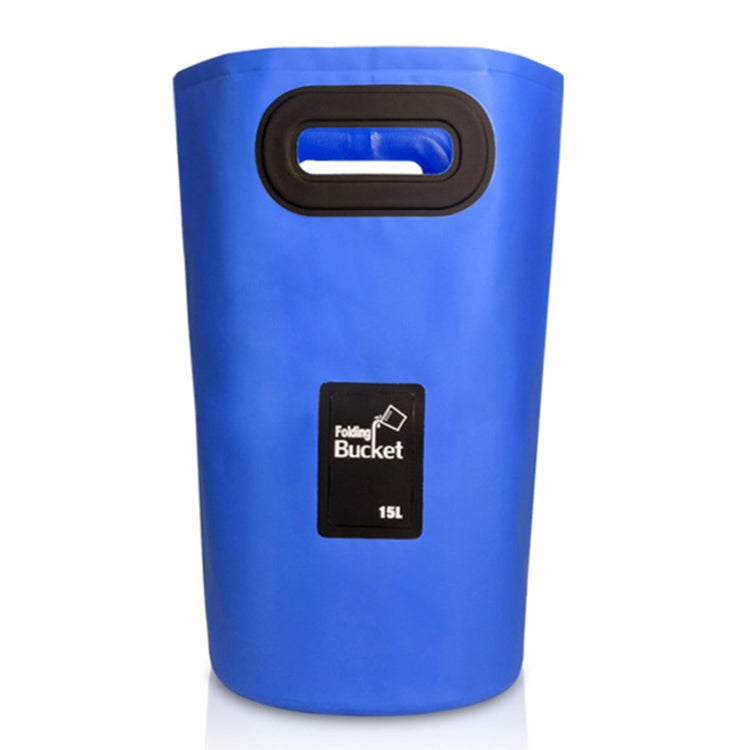 ถังพับได้ PVC อ่างล้างจานพับได้กลางแจ้ง ความจุ 15 ลิตร, 15L Black, 15L Dark Blue, 15L Orange, 15L Green, 15L Rose Red, 15L Sky Blue, 15L Yellow