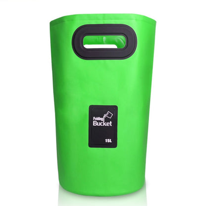 ถังพับได้ PVC อ่างล้างจานพับได้กลางแจ้ง ความจุ 15 ลิตร, 15L Black, 15L Dark Blue, 15L Orange, 15L Green, 15L Rose Red, 15L Sky Blue, 15L Yellow
