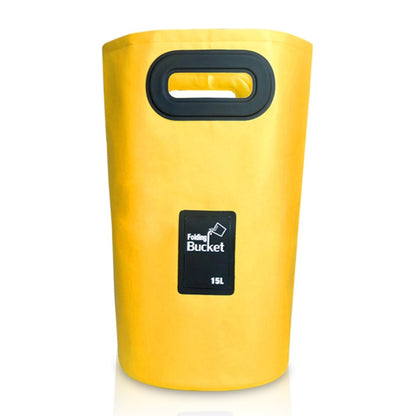 ถังพับได้ PVC อ่างล้างจานพับได้กลางแจ้ง ความจุ 15 ลิตร, 15L Black, 15L Dark Blue, 15L Orange, 15L Green, 15L Rose Red, 15L Sky Blue, 15L Yellow