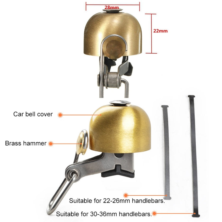 กระดิ่งจักรยานกระดิ่งทองแดงย้อนยุคอุปกรณ์ปั่นจักรยาน, Bicycle Bell (Silver), Bicycle Bell (Gold), Bicycle Bell (brass)