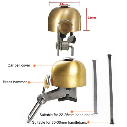 กระดิ่งจักรยานกระดิ่งทองแดงย้อนยุคอุปกรณ์ปั่นจักรยาน, Bicycle Bell (Silver), Bicycle Bell (Gold), Bicycle Bell (brass)