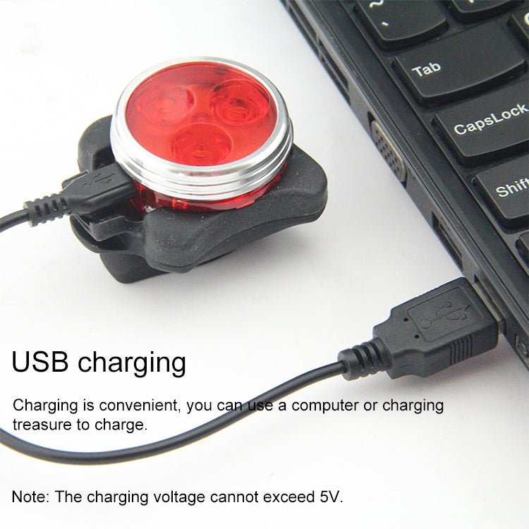 COB โคมไฟลูกปัด 160LM แสงสีขาว USB ชาร์จสี่ความเร็วกันน้ำจักรยานชุดไฟหน้า/ไฟท้าย, White Light