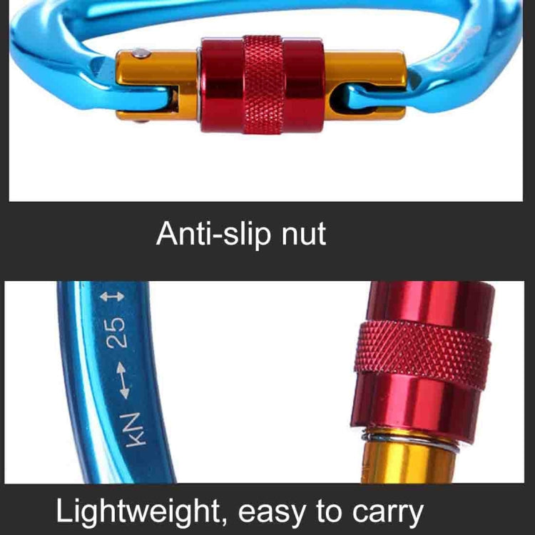 XINDA XD-Q9628 Professional Climbing D-Shaped Master Lock Carabiner ความปลอดภัยหัวเข็มขัดปีนเขากลางแจ้งอุปกรณ์, XD-Q9628 (Black), XD-Q9628 (Orange), XD-Q9628 (Blue)