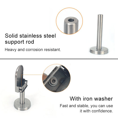 คลิปยึดคันเบ็ดแก้วสแตนเลส 304 พร้อมก้านขนาด 14x40 มม. ข้อมูลจำเพาะ: M, M, with 14x40mm Rod