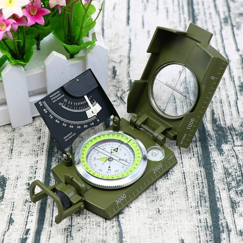 GoldGood K4074 Outdoor Multi-function Military Travel Geology Pocket เข็มทิศอเมริกันแบบแท่งปริซึมพร้อมจอแสดงผลส่องสว่าง, K4074
