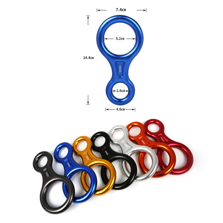 อุปกรณ์ปีนเขากู้ภัยรูปที่ 8 Descender Rappelling Gear Belay Device (สีดำ), TP8601P  (Silver), TP8601P  (Red), TP8601P  (Blue), TP8601P  (Gold), TP8601P  (Orange), TP8601P  (Dark Gray)