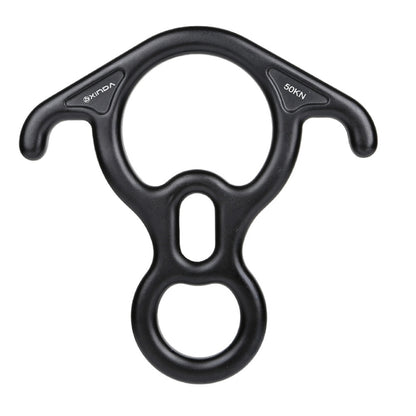 XINDA XD8602 ปีนเขากู้ภัยรูปที่ 8 Descender พร้อมอุปกรณ์ Belay เกียร์ก้มหู