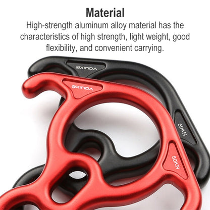 XINDA XD8602 ปีนเขากู้ภัยรูปที่ 8 Descender พร้อมอุปกรณ์ Belay เกียร์ก้มหู