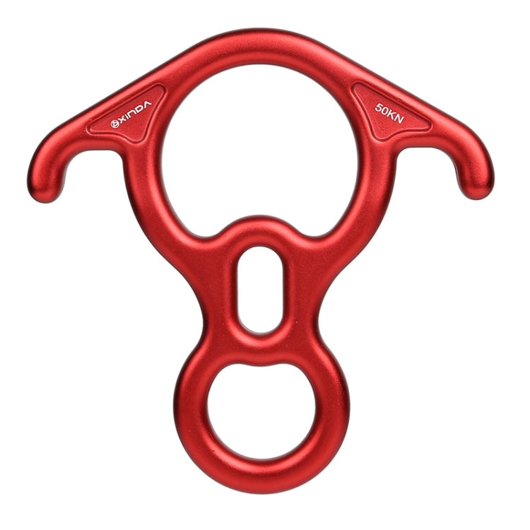 XINDA XD8602 ปีนเขากู้ภัยรูปที่ 8 Descender พร้อมอุปกรณ์ Belay เกียร์ก้มหู